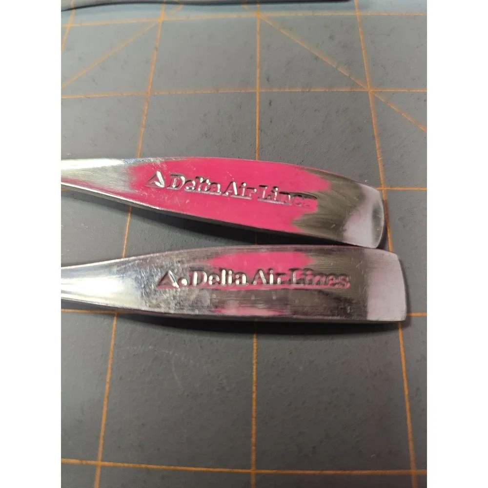 Vintage Delta Airlines ABCO Utensil Set Knife Fork And Spoon Aviation Silverware